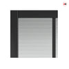 Civic Black Industrial Door Pair with Reeded Glass - Prefinished