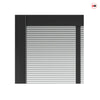 Civic Black Industrial Door Pair with Reeded Glass - Prefinished