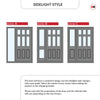 Exterior Georgian Blackwell 6L 3P Front Door with Single Sidelight - Customisable: Size, Colour, Glass and Sidelight Options