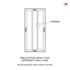 Avenue 2 Pane 1 Panel Solid Wood Internal Door UK Made DD6410G Clear Glass - Eco-Urban - Colour Options