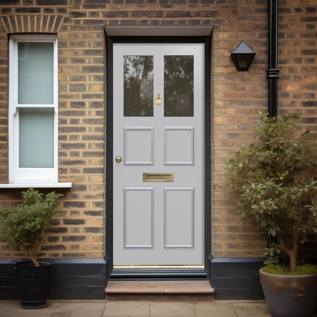 Exterior Ailsa Made to Measure Front Door - 57mm Thick - Six Colour Options - Toughened Double Glazing - 2 Pane