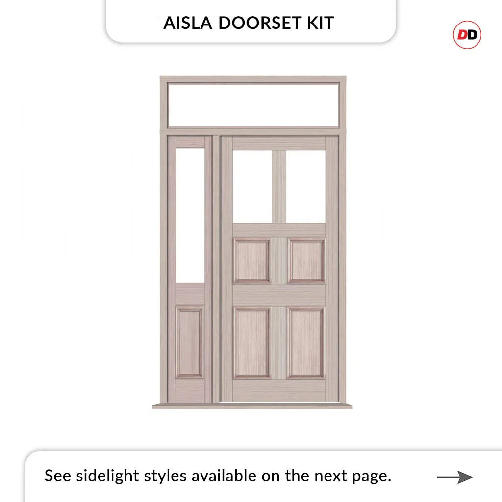 Exterior Victorian Ailsa 2L 4P Front Door with Single Sidelight and Tr