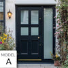 Exterior Victorian Ailsa 4L 2P Front Door with Single Sidelight - Customisable: Size, Colour, Glass and Sidelight Options