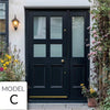 Exterior Victorian Ailsa 4L 2P Front Door with Single Sidelight - Customisable: Size, Colour, Glass and Sidelight Options