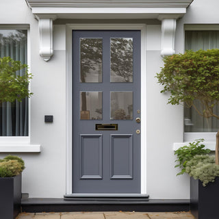 Image: Exterior Ailsa Made to Measure Front Door - 57mm Thick - Six Colour Options - Toughened Double Glazing - 4 Pane