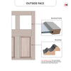 Exterior Colonial 4L 2P Front Door with Transom - Customisable: Size, Colour, Glass Options
