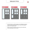 Exterior Victorian Ailsa 4L 2P Front Door with Single Sidelight - Customisable: Size, Colour, Glass and Sidelight Options
