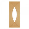 Top Mounted Black Sliding Track & Door - Amalfi Oak Door - Clear Glass - Prefinished
