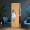 Amalfi Oak Single Absolute Evokit Pocket Door - Prefinished - Clear Glass