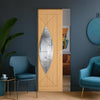 Amalfi Oak Single Absolute Evokit Pocket Door - Prefinished - Clear Glass