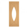 Top Mounted Stainless Steel Sliding Track & Amalfi Prefinished Oak Door - Clear Glass