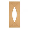 Top Mounted Stainless Steel Sliding Track & Amalfi Prefinished Oak Door - Clear Glass
