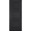Top Mounted Stainless Steel Sliding Track & Door - Antwerp 3 Panel Black Primed Door
