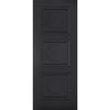 Top Mounted Stainless Steel Sliding Track & Door - Antwerp 3 Panel Black Primed Door