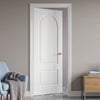 Arched Top Lightly Grained Internal PVC Two Panel Door