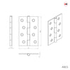 Zenith Double Door Lever Handle Pack - 6 Square Hinges - Matt Black - Combo Handle and Accessory Pack