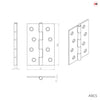 Turin Door Lever Handle Pack - 4 Square Hinges - Matt Black
