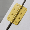 6x Ares Loft Style Polished Gold Finish Radius Cornered Hinges 102x67x2mm