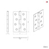 Zenith Double Door Lever Handle Pack - 6 Square Hinges - Satin Finish - Combo Handle and Accessory Pack