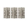 3x Ares Loft Style Satin Stainless Steel Hinges - 102x67mm
