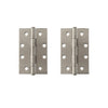 One Pair of Ares Loft Style Satin Stainless Steel Square Cornered Hinges 102x67x2mm