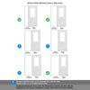 WhiteRoom Divider - Arnhem 1 Pane 1 Panel Clear Glass Primed Door with Full Glass Side