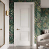 White Fire Internal Door, Arnhem 2 Panel Internal Door - 1/2 Hour Rated - White Primed