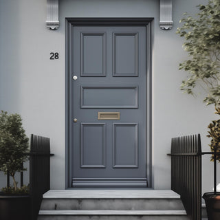 Image: Exterior Arran Made to Measure 5 Panel Front Door - 45mm Thick - Six Colour Options