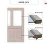 Exterior Victorian Arran 2L 3P Front Door with Transom - Customisable: Size, Colour, Glass Options