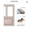 Exterior Victorian Arran 2L 3P Front Door with Transom - Customisable: Size, Colour, Glass Options