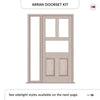 Exterior Victorian Arran 3L 2P Front Door with Single Sidelight - Customisable: Size, Colour, Glass and Sidelight Options