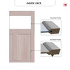 Exterior Victorian Arran 3L 2P Front Door with Transom - Customisable: Size, Colour, Glass Options