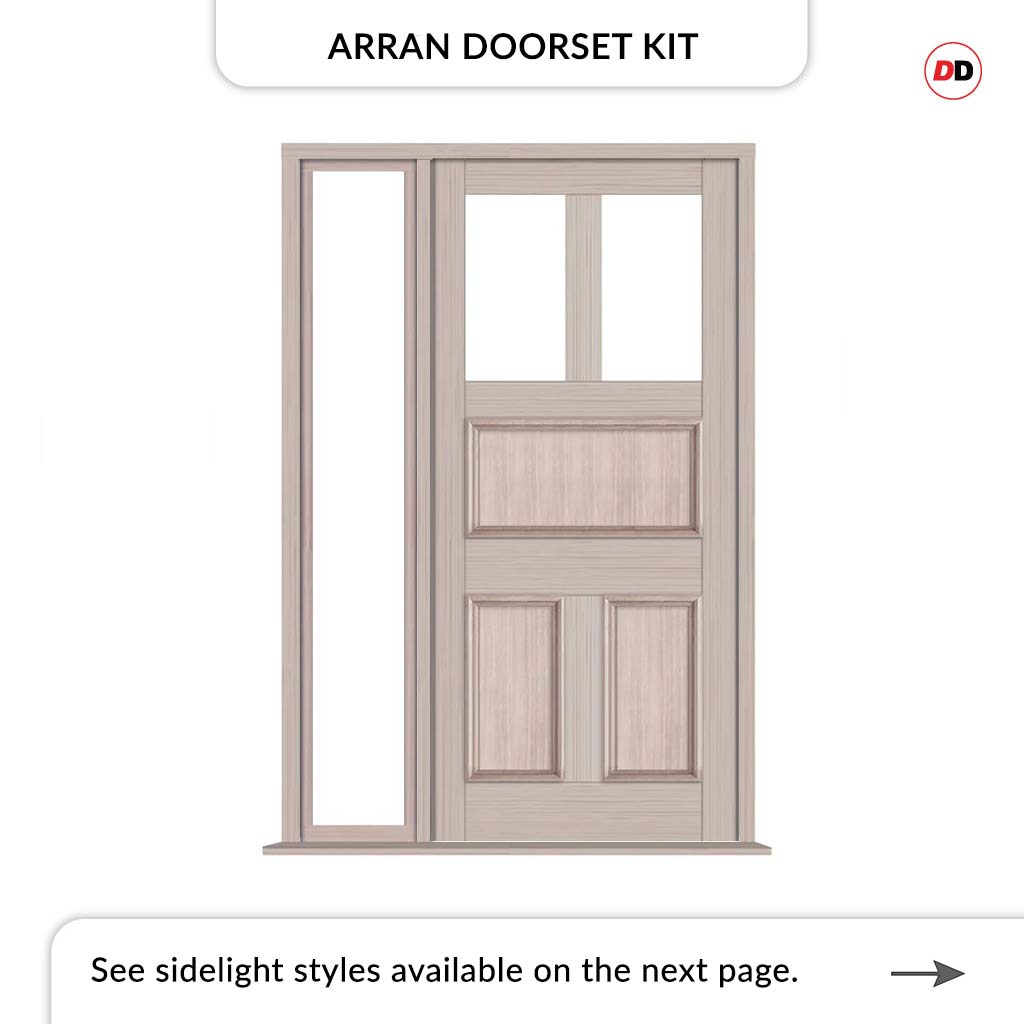 Exterior Victorian Arran 2L 3P Front Door with Single Sidelight - Cust