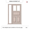 Exterior Victorian Arran 2L 3P Front Door with Single Sidelight - Customisable: Size, Colour, Glass and Sidelight Options