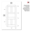 Exterior Arran Made to Measure 5 Panel Front Door - 45mm Thick - Seven Colour Options