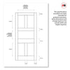 Exterior Arran Made to Measure 5 Panel Front Door - 45mm Thick - Six Colour Options