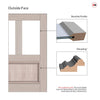 Exterior Arran Made to Measure Front Door - 57mm Thick - Seven Colour Options - Toughened Double Glazing - 2 Pane