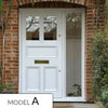 Exterior Victorian Arran 2L 3P Front Door with Single Sidelight - Customisable: Size, Colour, Glass and Sidelight Options
