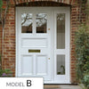 Exterior Victorian Arran 2L 3P Front Door with Single Sidelight - Customisable: Size, Colour, Glass and Sidelight Options