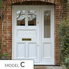 Exterior Victorian Arran 2L 3P Front Door with Single Sidelight - Customisable: Size, Colour, Glass and Sidelight Options