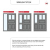 Exterior Victorian Arran 2L 3P Front Door with Single Sidelight - Customisable: Size, Colour, Glass and Sidelight Options