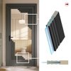 Urban Deco® Solid Wood Internal Door UK Made - Clear Glass - Stormy Grey Premium Primed - Bespoke Sizes