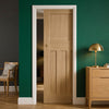 Value Single Evokit Pocket Door - 1930's Oak Shaker Internal - Unfinished
