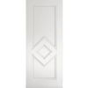 Top Mounted Stainless Steel Sliding Track & Ascot White Primed Panel Door