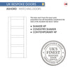 UK Made to Measure - Ashford 4L Interior Door - Clear Glass - Premium Primed - 7 Colour Options