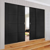 Brixton Black Staffetta Quad Telescopic Pocket Door - Prefinished - Urban Collection
