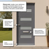 Balham Hardwood Front Door - Frosted Clear Toughened Double Glazing - Colour Options