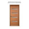 Balham Hardwood Front Door and Frame Set with Fittings - Frosted Toughened Double Glazing