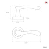 Bari Door Lever Handle Pack - 4 Radius Cornered Hinges - Satin Finish