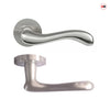 Bari Door Lever Handle Pack - 4 Square Hinges - Satin Finish